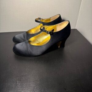 Vintage “jodette” heels Elegant Black Mary Jane Heels size 7.5 women’s
